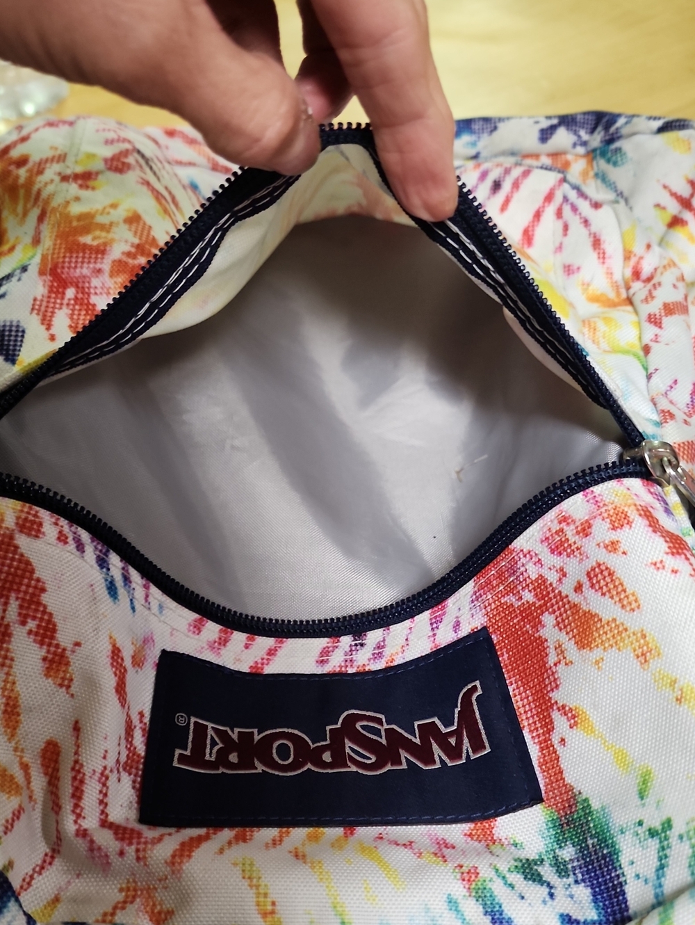 JanSport Big Student Backpack Rainbow Tie Dye Large School Bookbag EUC - Picture 7 of 16